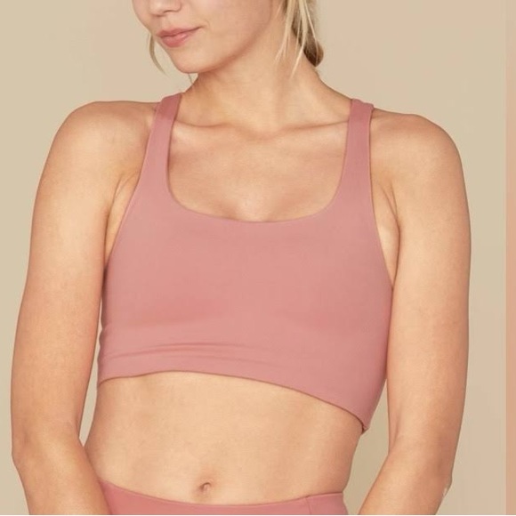 Girlfriend Collective pink Paloma workout top XS - Picture 2 of 8